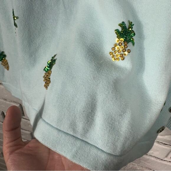 Lilly Pulitzer Caralynn Pineapple Sequin Sweater Size XS - Picture 9 of 11